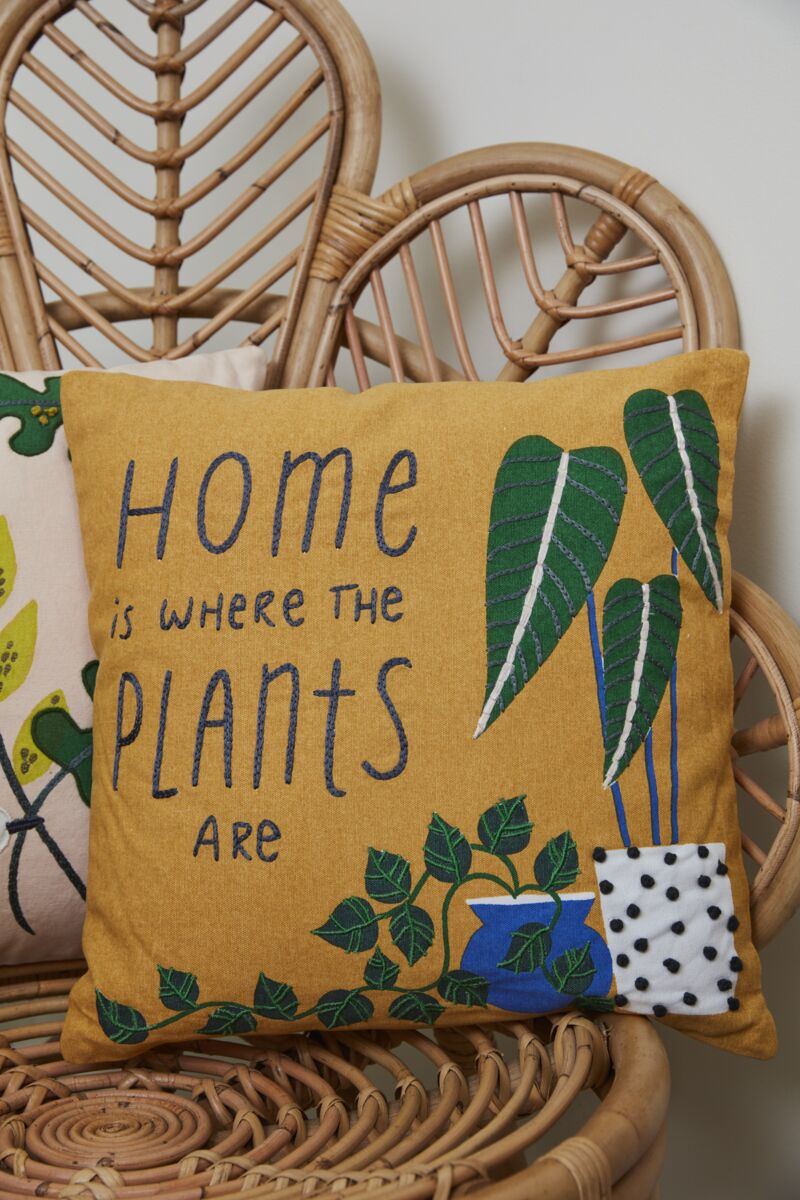 Design Shop Ochre Fresh Expressions Pillow, 16"x 16".