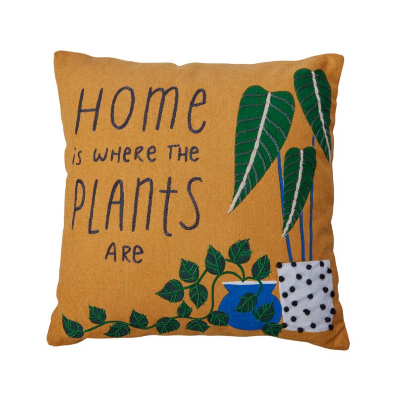 Design Shop Ochre Fresh Expressions Pillow, 16"x 16".