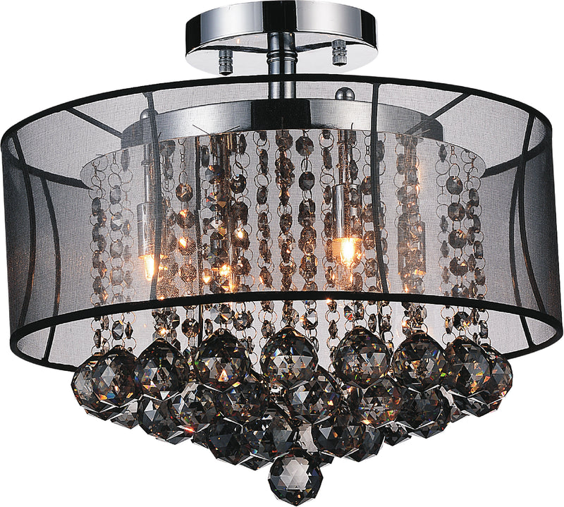 CWI Lighting - 5062C16C (Smoke + B) - Six Light Flush Mount - Radiant - Chrome