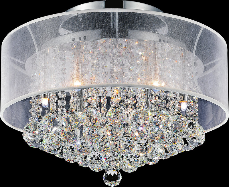 CWI Lighting Nine Light Flush Mount from the Radiant collection in Chrome finish