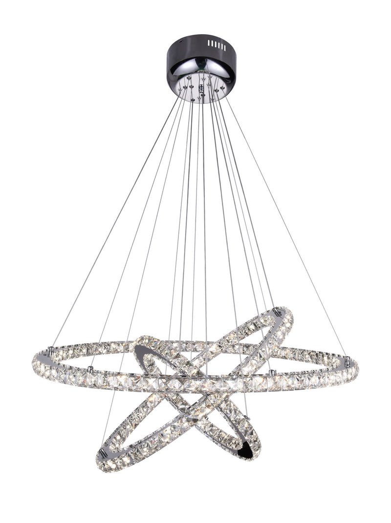 CWI Lighting LED Chandelier from the Ring collection in Stainless Steel finish