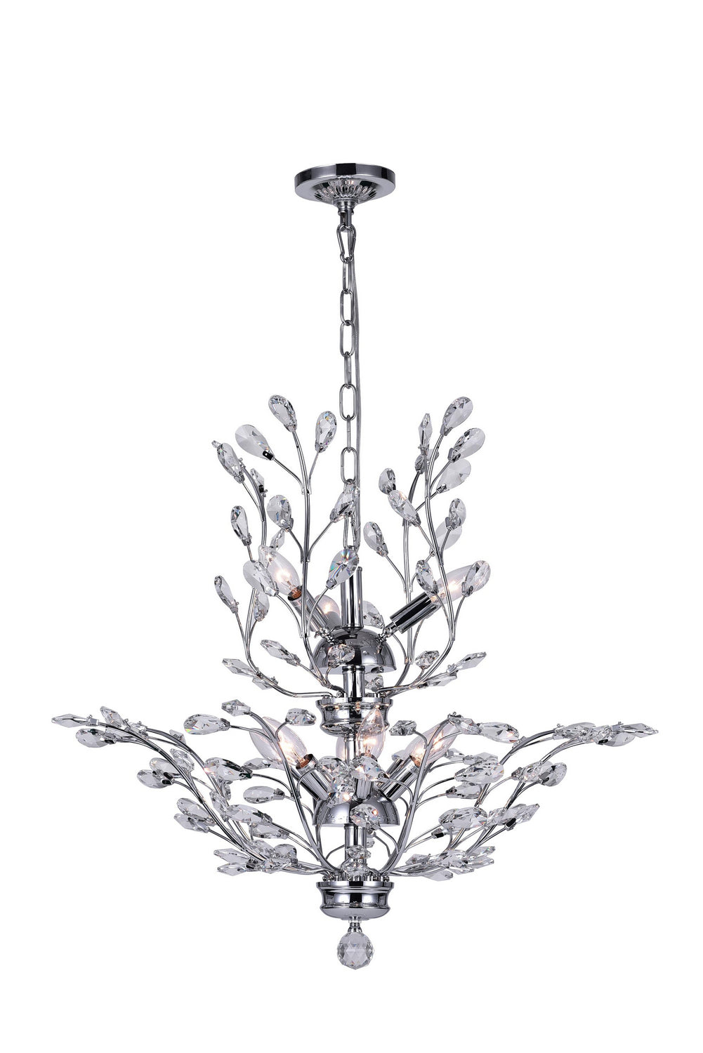 CWI Lighting Nine Light Chandelier from the Ivy collection in Chrome finish