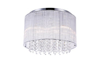 CWI Lighting Six Light Flush Mount from the Spring Morning collection in Chrome finish
