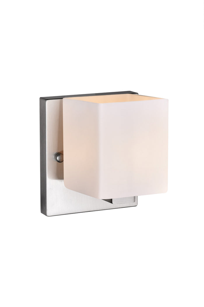 CWI Lighting One Light Bathroom Sconce from the Cristini collection in Satin Nickel finish