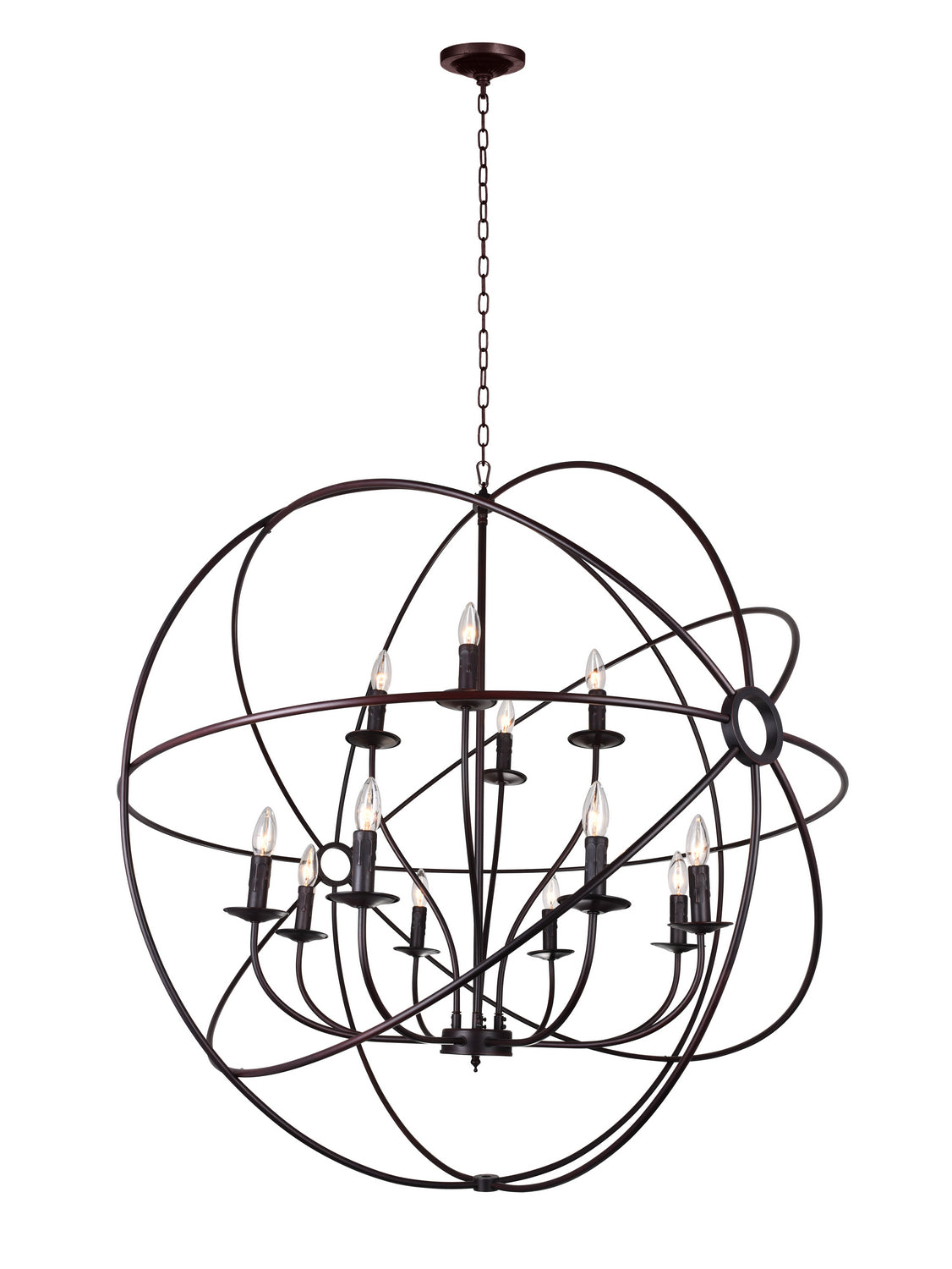 CWI Lighting 12 Light Chandelier from the Arza collection in Brown finish