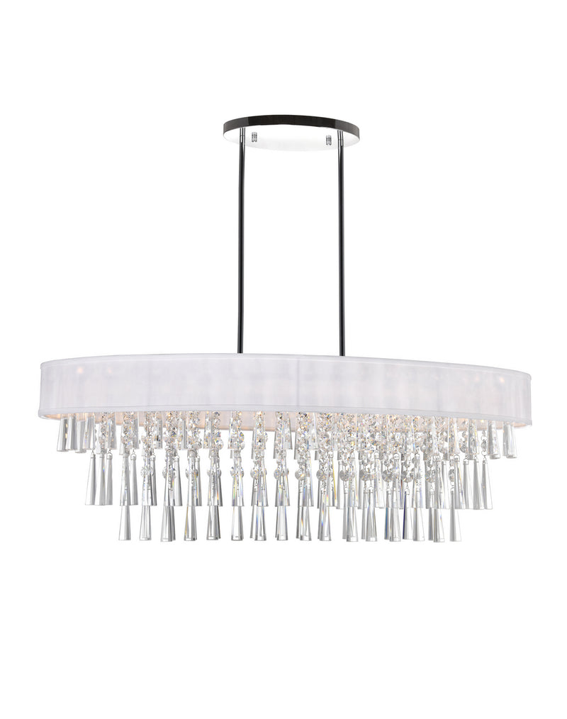 CWI Lighting Eight Light Chandelier from the Franca collection in Off White finish