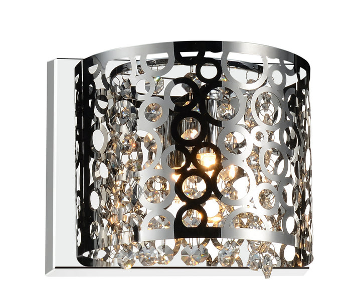 CWI Lighting One Light Bathroom Sconce from the Bubbles collection in Stainless Steel finish