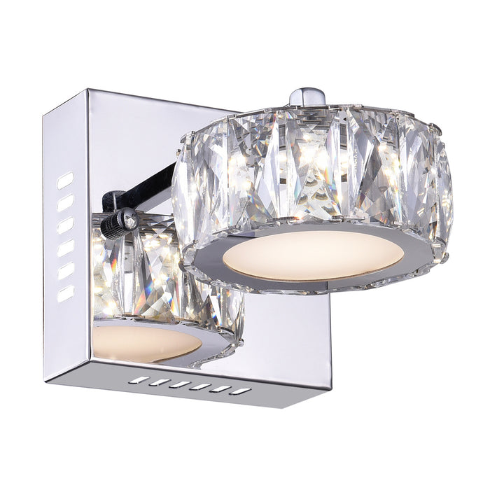 CWI Lighting LED Bathroom Sconce from the Milan collection in Chrome finish
