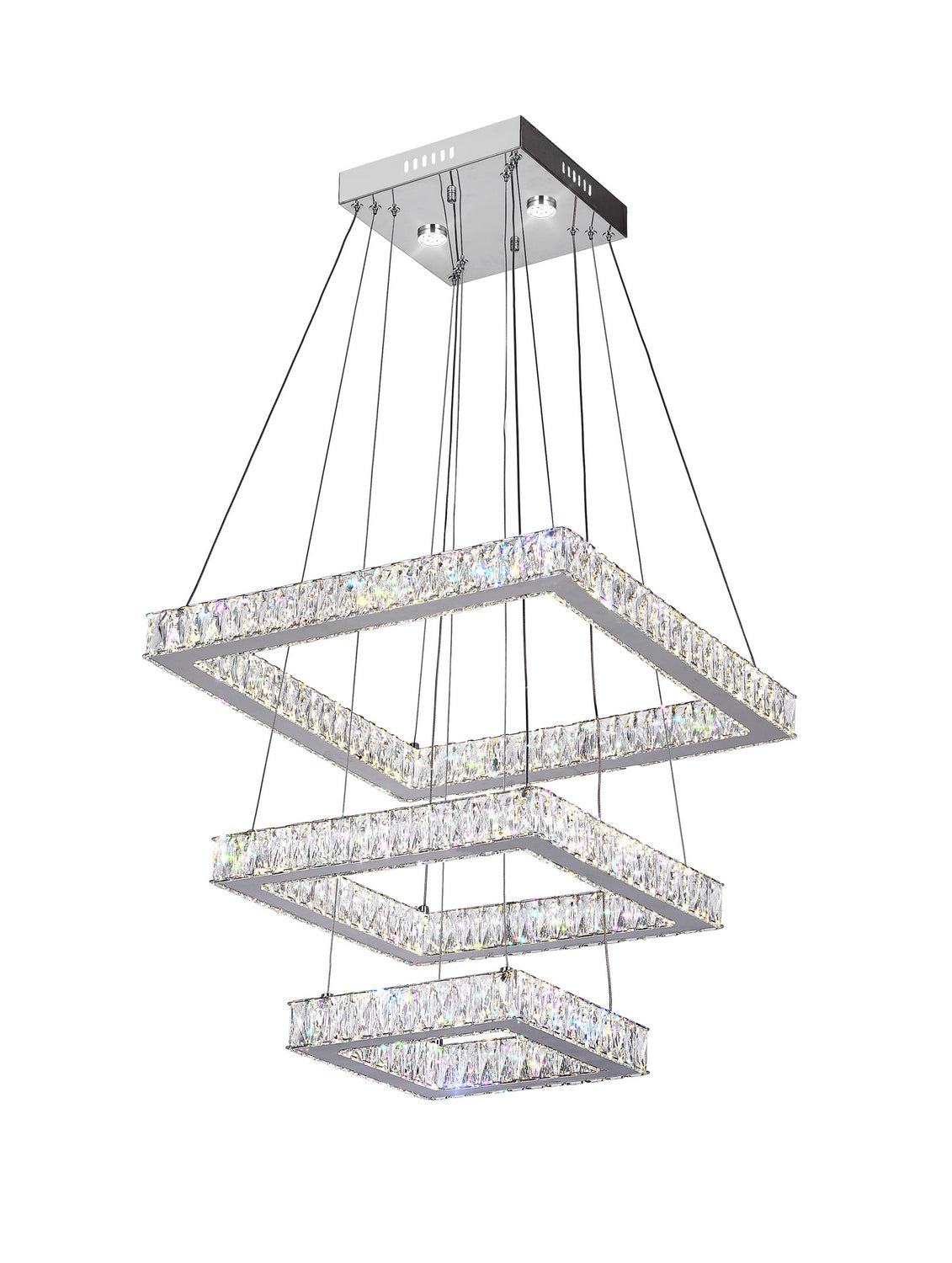 CWI Lighting LED Chandelier from the Florence collection in Stainless Steel finish