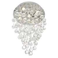 CWI Lighting - 6601C16C - Five Light Flush Mount - Rain Drop - Chrome