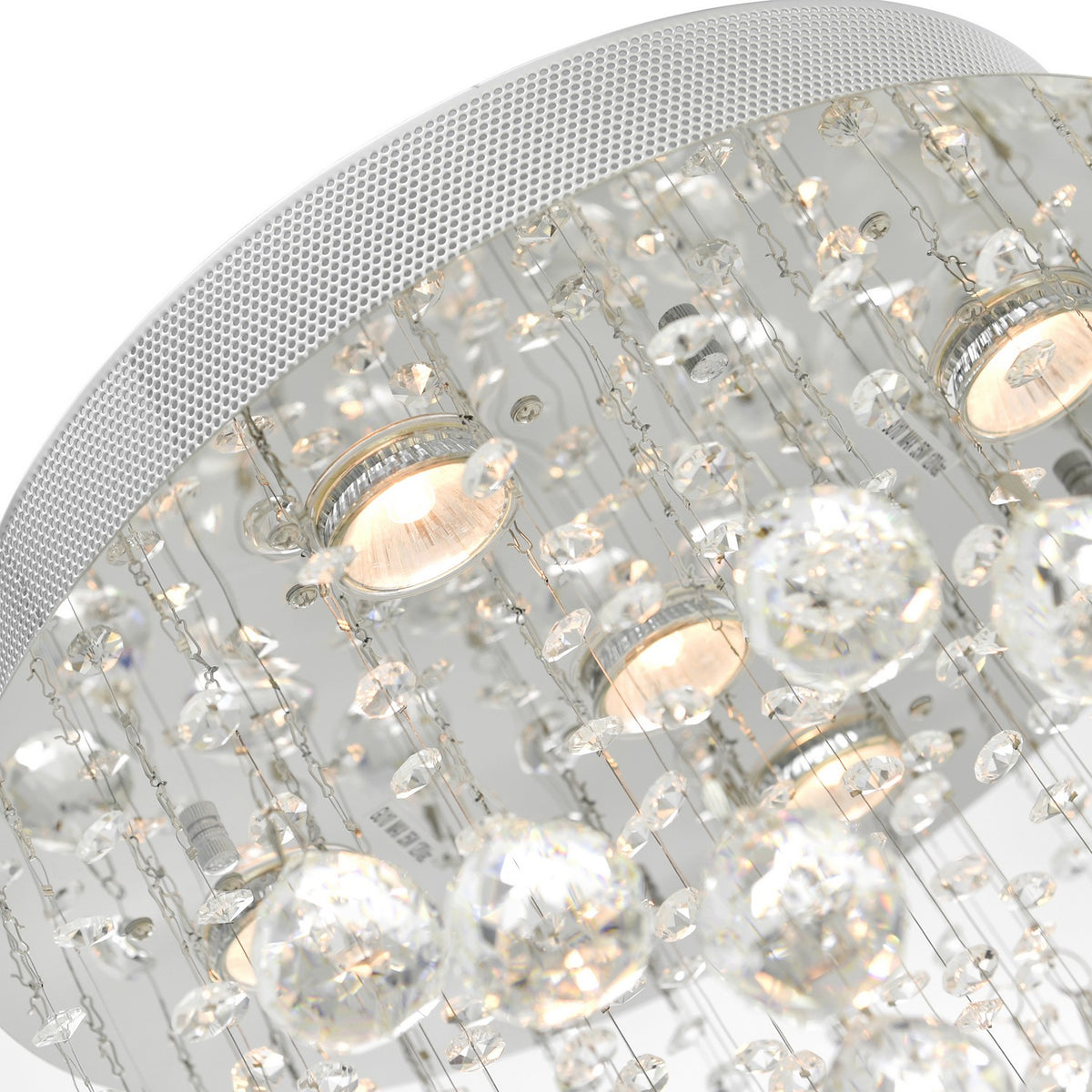 CWI Lighting - 6601C16C - Five Light Flush Mount - Rain Drop - Chrome