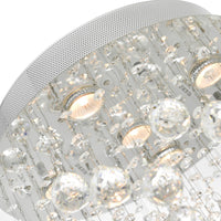 CWI Lighting - 6601C16C - Five Light Flush Mount - Rain Drop - Chrome