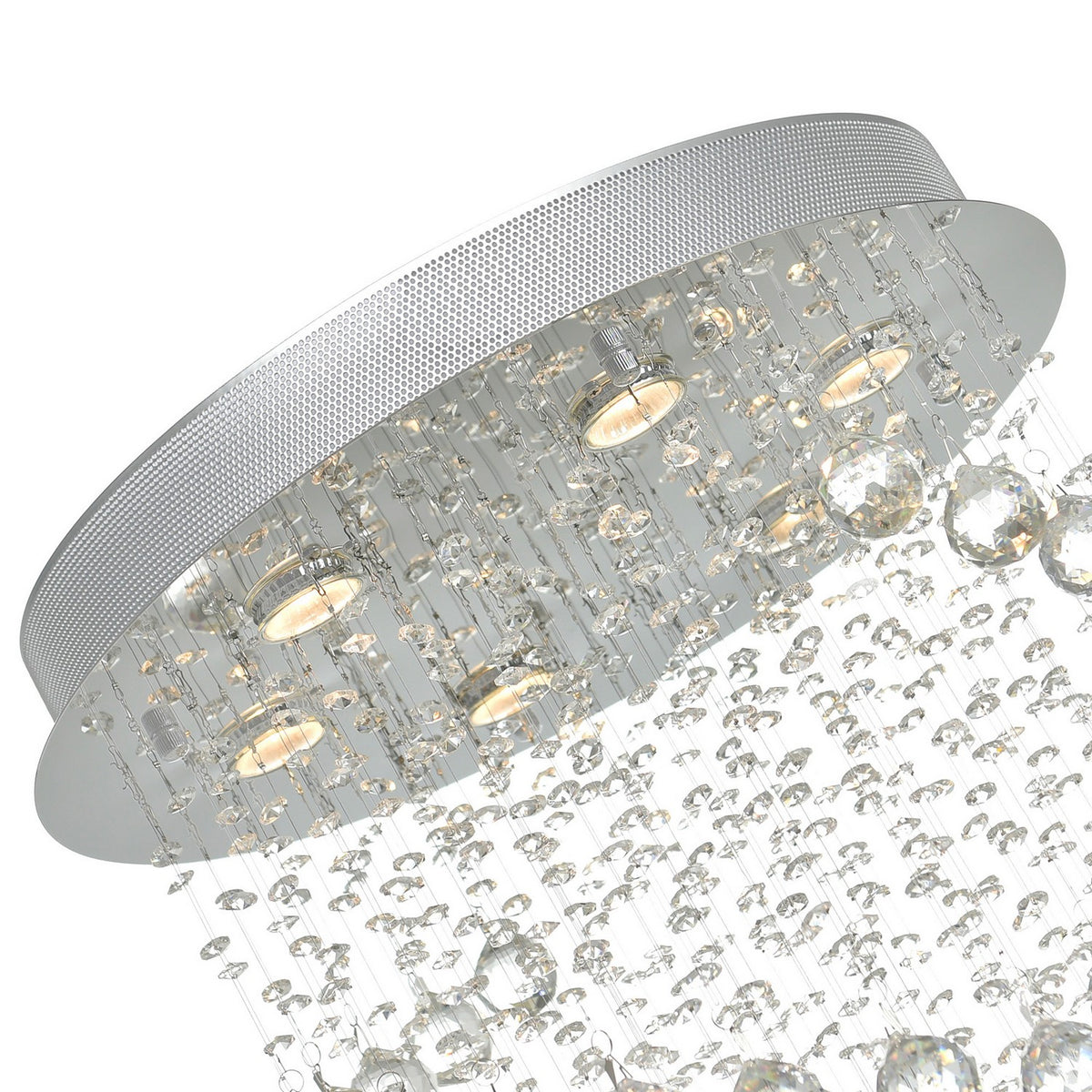 CWI Lighting - 6606C20C - Six Light Flush Mount - Double Spiral - Chrome