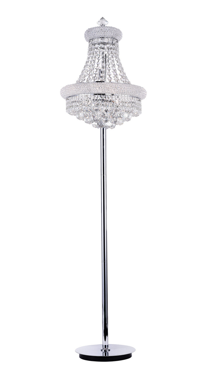 CWI Lighting Eight Light Floor Lamp from the Empire collection in Chrome finish