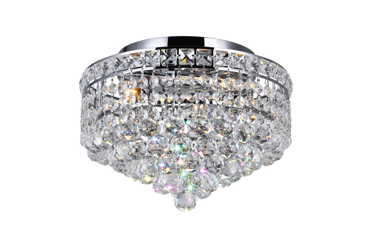 CWI Lighting Three Light Flush Mount from the Luminous collection in Chrome finish