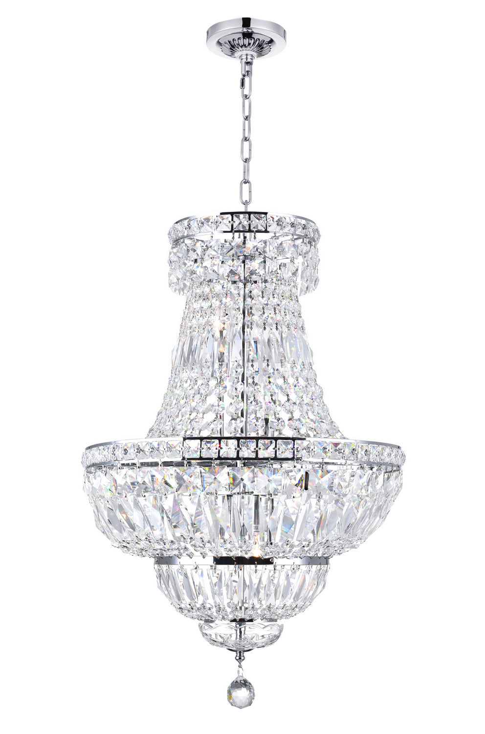 CWI Lighting Eight Light Chandelier from the Stefania collection in Chrome finish