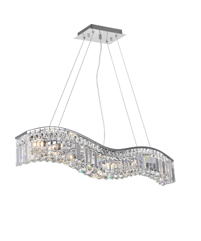 CWI Lighting Five Light Chandelier from the Glamorous collection in Chrome finish