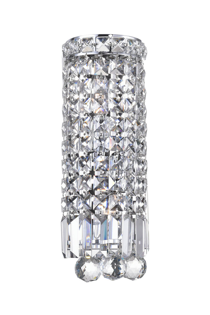 CWI Lighting Two Light Bathroom Sconce from the Colosseum collection in Chrome finish