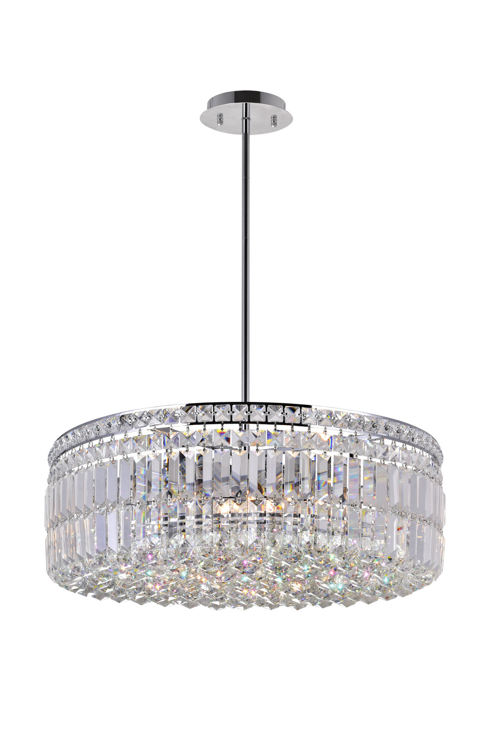 CWI Lighting Ten Light Chandelier from the Colosseum collection in Chrome finish