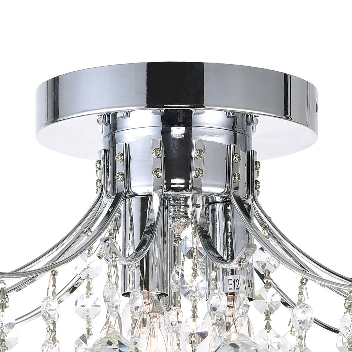CWI Lighting - 8012C12C - Three Light Flush Mount - Princess - Chrome