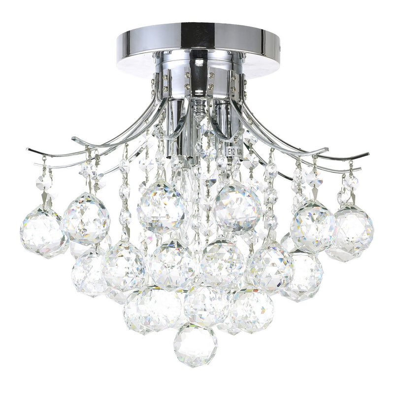 CWI Lighting - 8012C12C - Three Light Flush Mount - Princess - Chrome