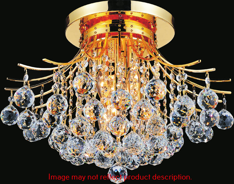 CWI Lighting Six Light Flush Mount from the Princess collection in Chrome finish