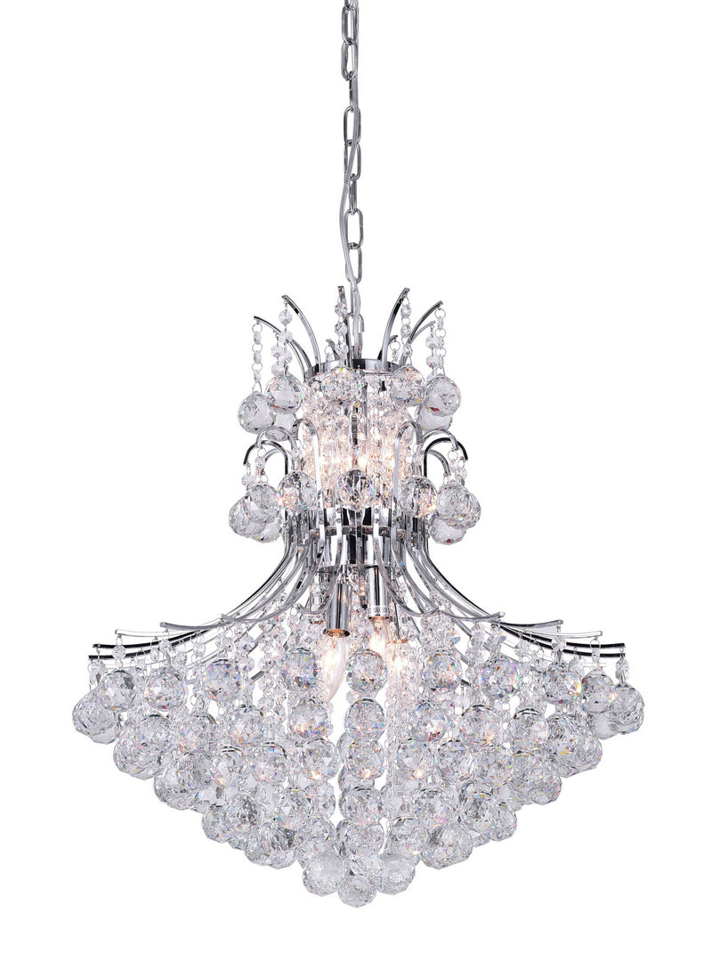 CWI Lighting Ten Light Chandelier from the Princess collection in Chrome finish