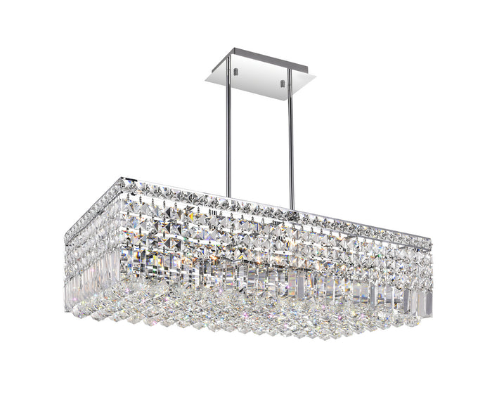 CWI Lighting Ten Light Chandelier from the Colosseum collection in Chrome finish
