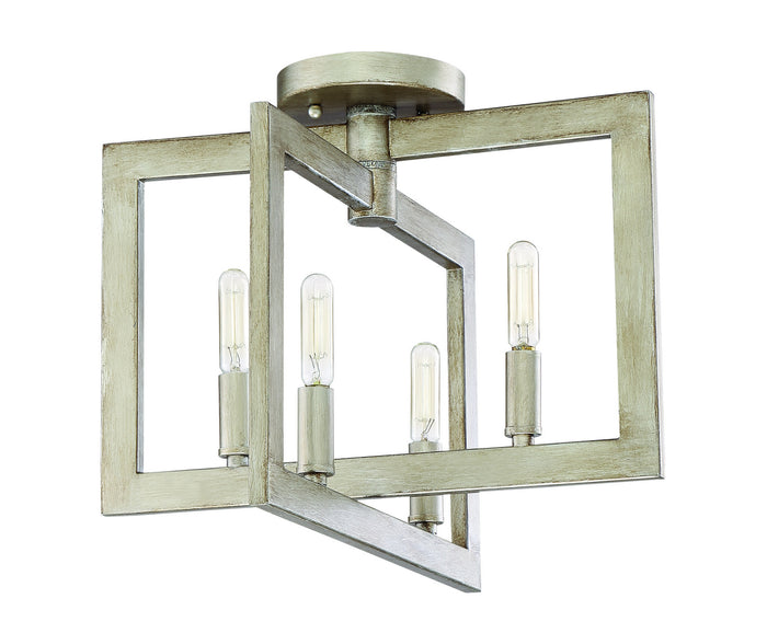 Craftmade Four Light Semi Flush Mount from the Portrait collection in Gold Twilight finish