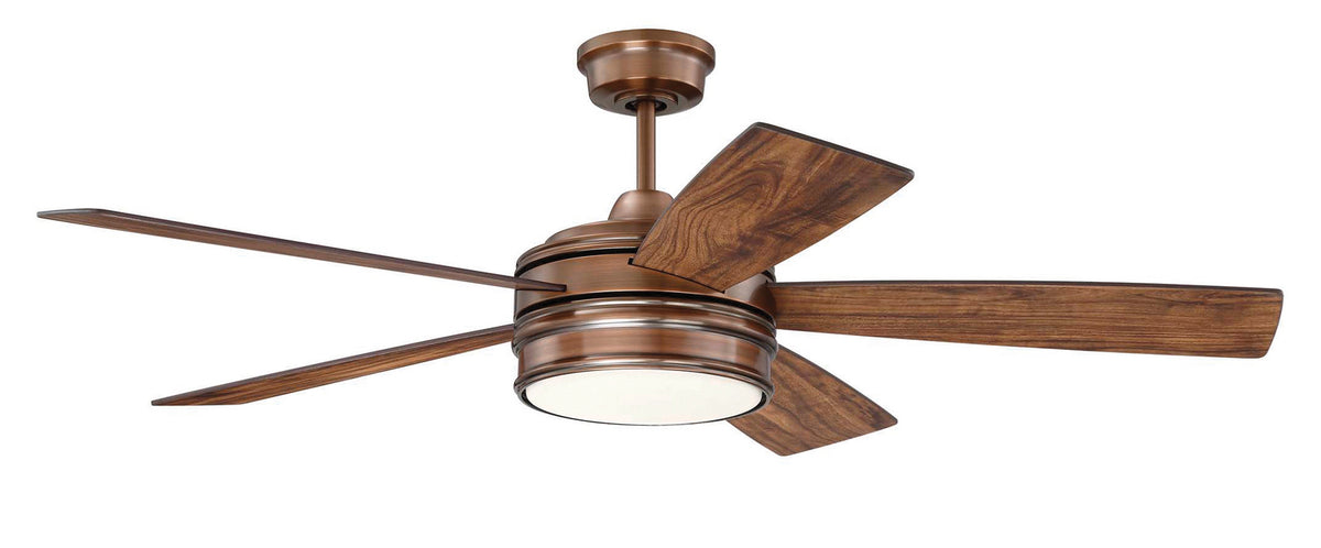 Craftmade - BRX52BCP5 - 52" Ceiling Fan - Braxton - Brushed Copper