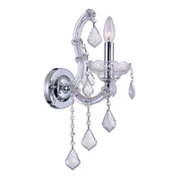 CWI Lighting One Light Wall Sconce from the Maria Theresa collection in Chrome finish