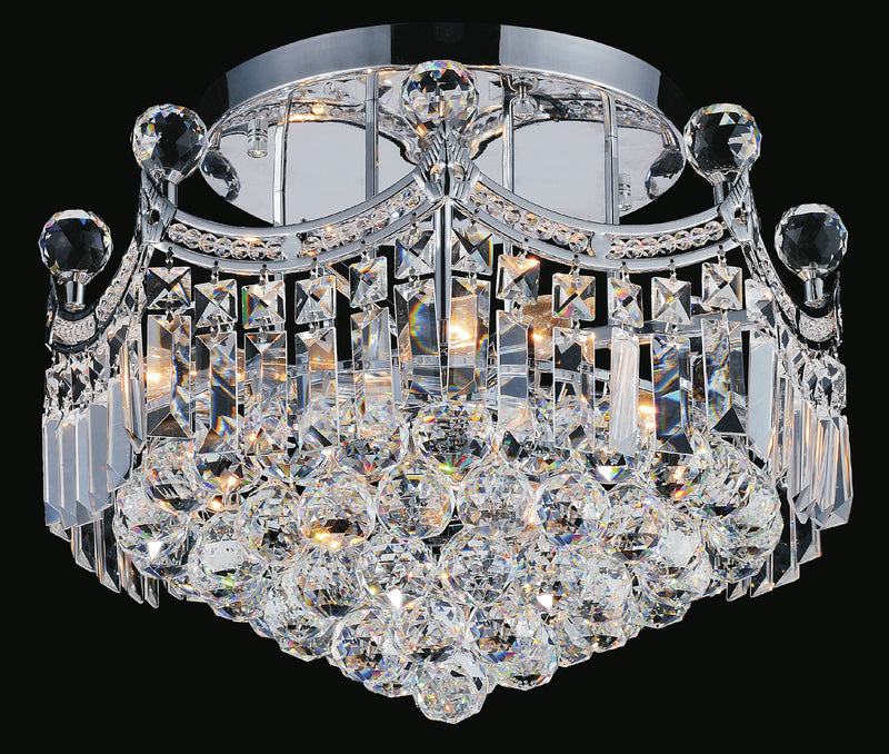 CWI Lighting Six Light Flush Mount from the Amanda collection in Chrome finish