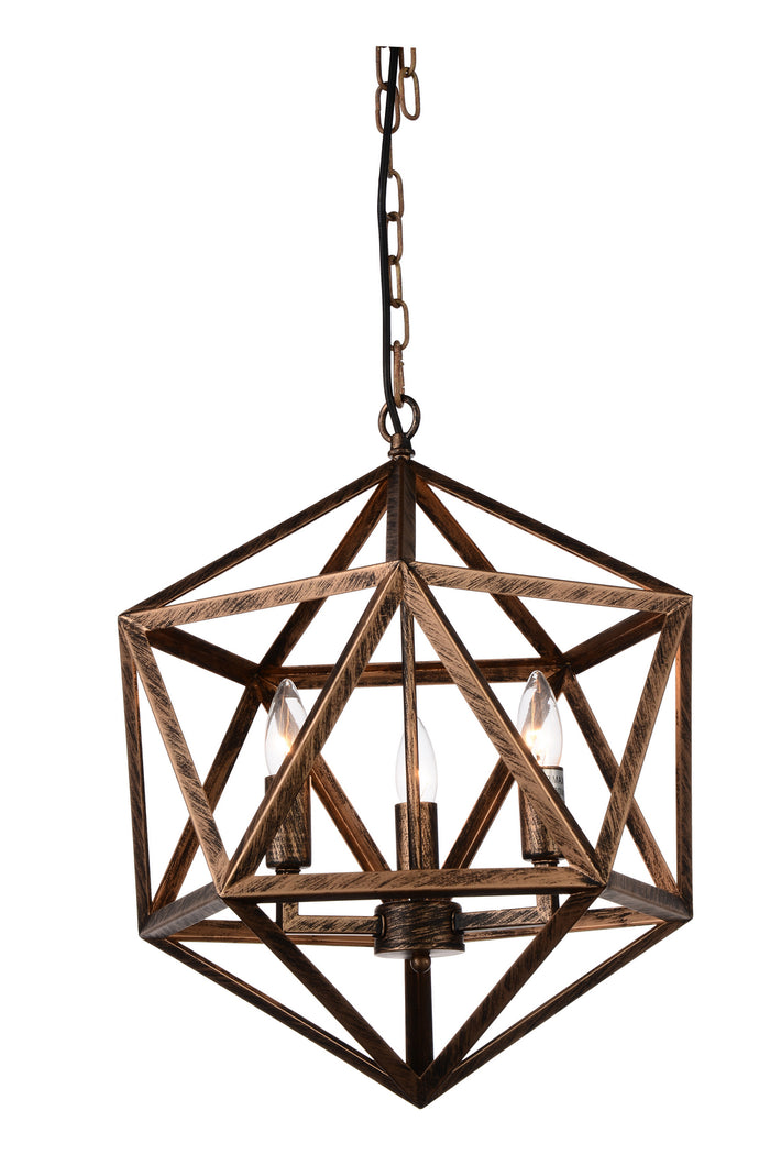 CWI Lighting Four Light Pendant from the Amazon collection in Antique Forged Copper finish
