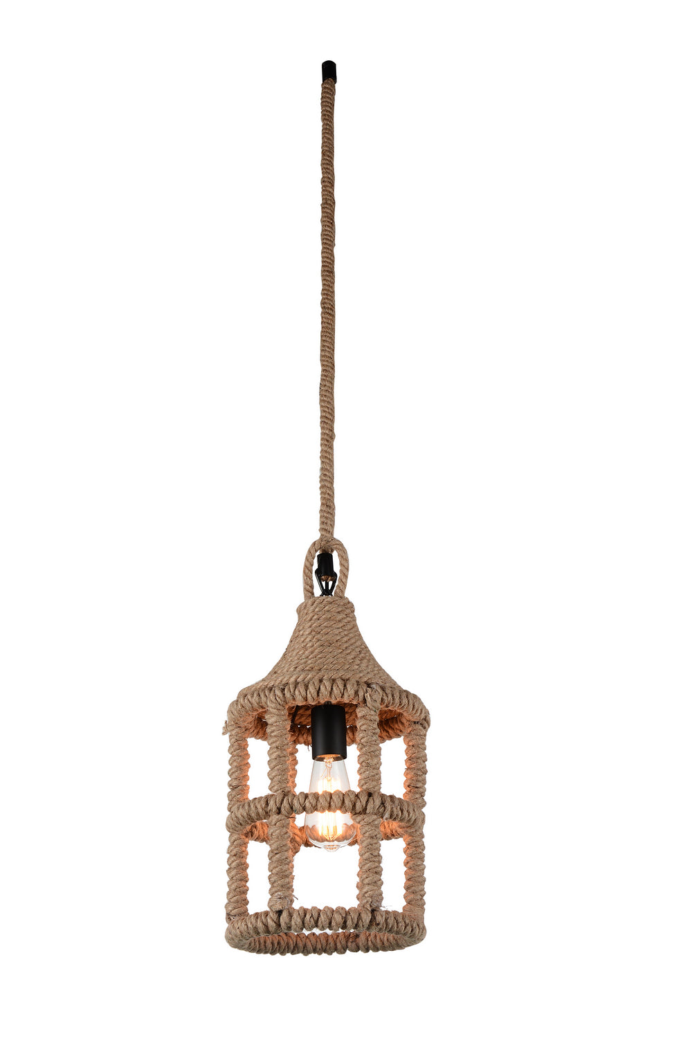CWI Lighting One Light Mini Pendant from the Padma collection in Black finish