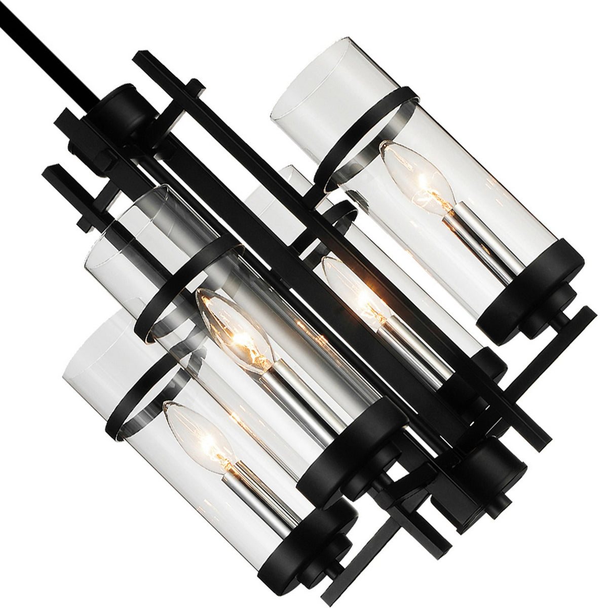 CWI Lighting - 9827P14-4-101 - Four Light Mini Pendant - Sierra - Black