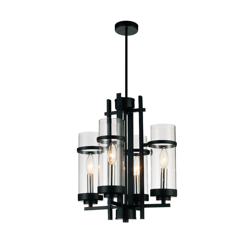 CWI Lighting - 9827P14-4-101 - Four Light Mini Pendant - Sierra - Black