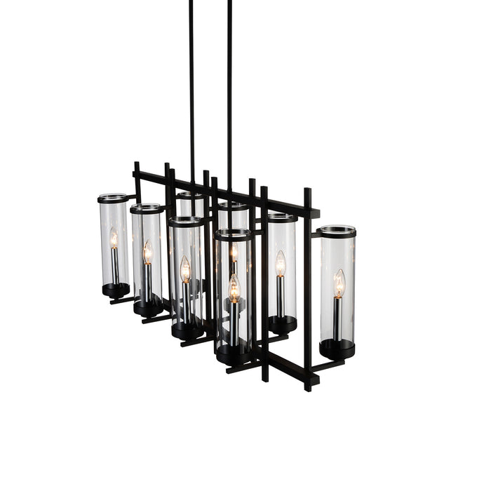 CWI Lighting Eight Light Chandelier from the Sierra collection in Black finish