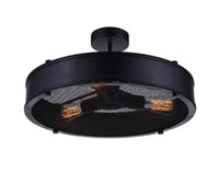 CWI Lighting - 9904C16-3-101 - Three Light Flush Mount - Tigris - Black