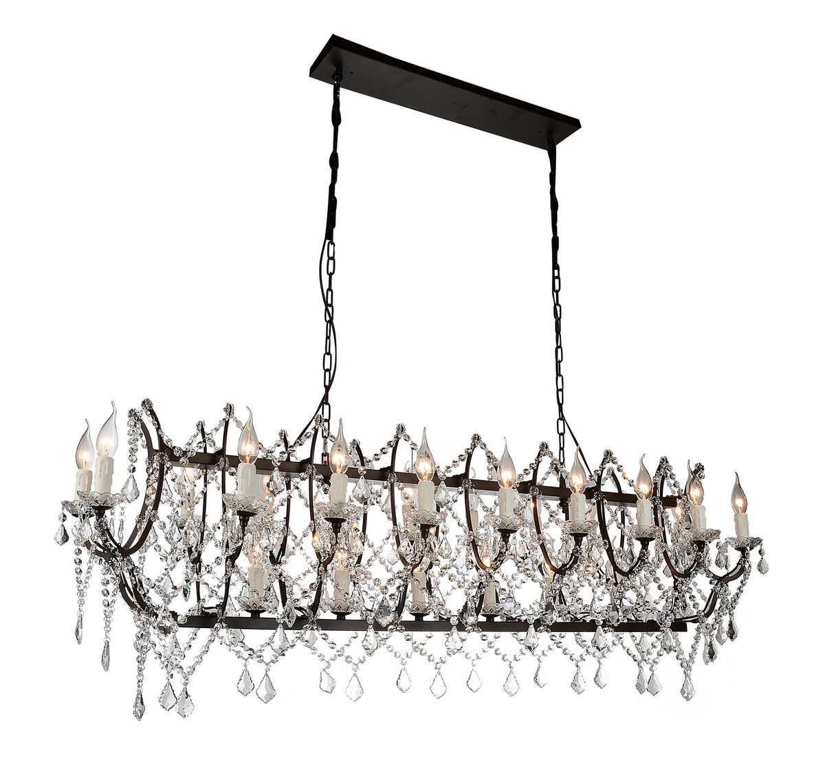 CWI Lighting 24 Light Chandelier from the Phraya collection in Dark Brown finish