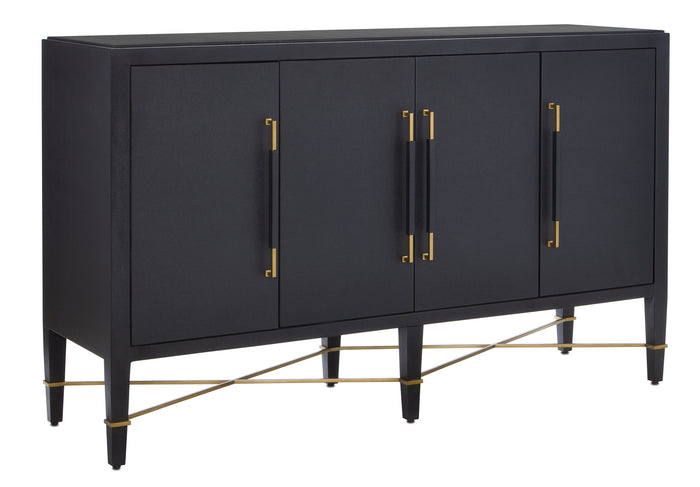 Currey and Company - 3000-0037 - Sideboard - Verona - Black/Natural/Champagne