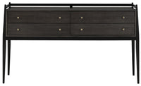 Currey and Company - 3000-0046 - Console Table - Selig Collection - Dark Mink/Riverstone Gray/Polished Brass