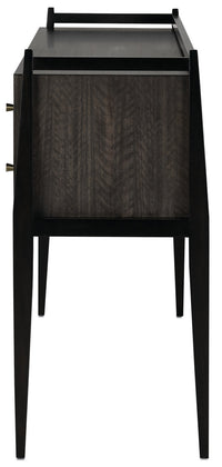 Currey and Company - 3000-0046 - Console Table - Selig Collection - Dark Mink/Riverstone Gray/Polished Brass