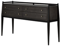 Currey and Company - 3000-0046 - Console Table - Selig Collection - Dark Mink/Riverstone Gray/Polished Brass