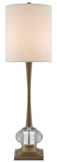 Currey and Company - 6000-0167 - One Light Table Lamp - Giovanna Brass Table Lamp - Antique Brass/Clear