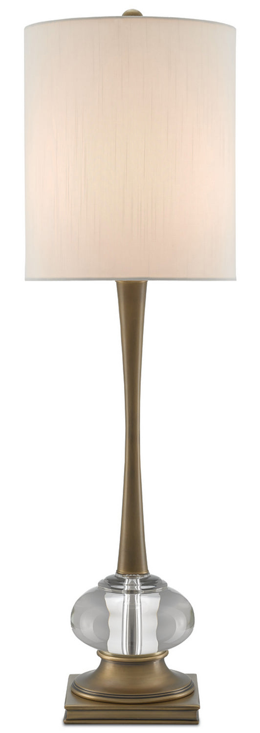 Currey and Company - 6000-0167 - One Light Table Lamp - Giovanna Brass Table Lamp - Antique Brass/Clear