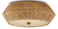 Currey and Company - 9999-0033 - Two Light Flush Mount - Antibes Collection - Natural/Honey Beige