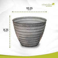Design Shop Charcoal Woodsdale Planter 12"