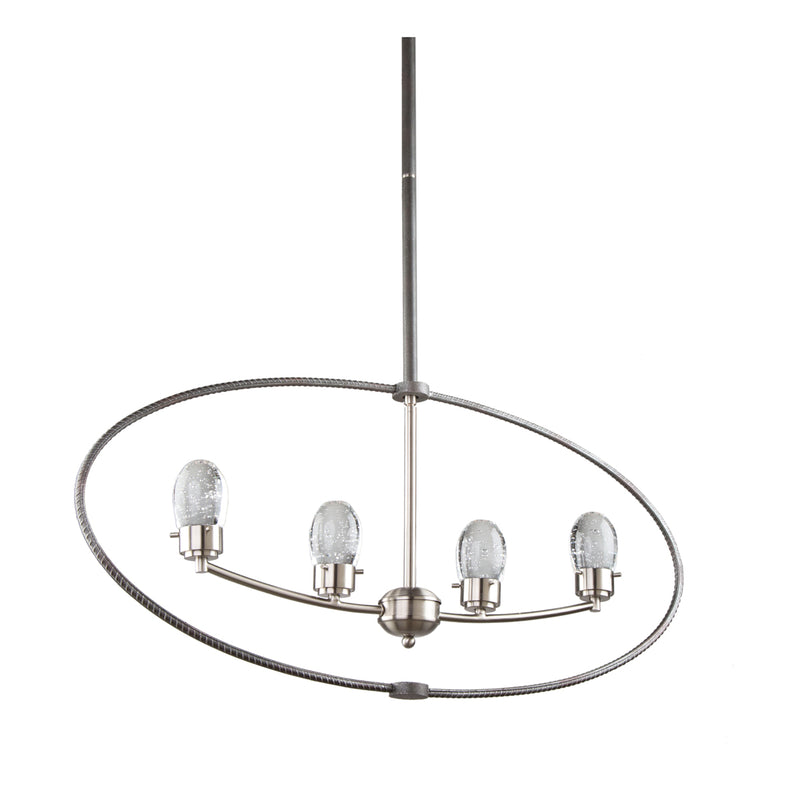 Artcraft LED Chandelier from the Kingsford collection in Slate & brushed nickel finish
