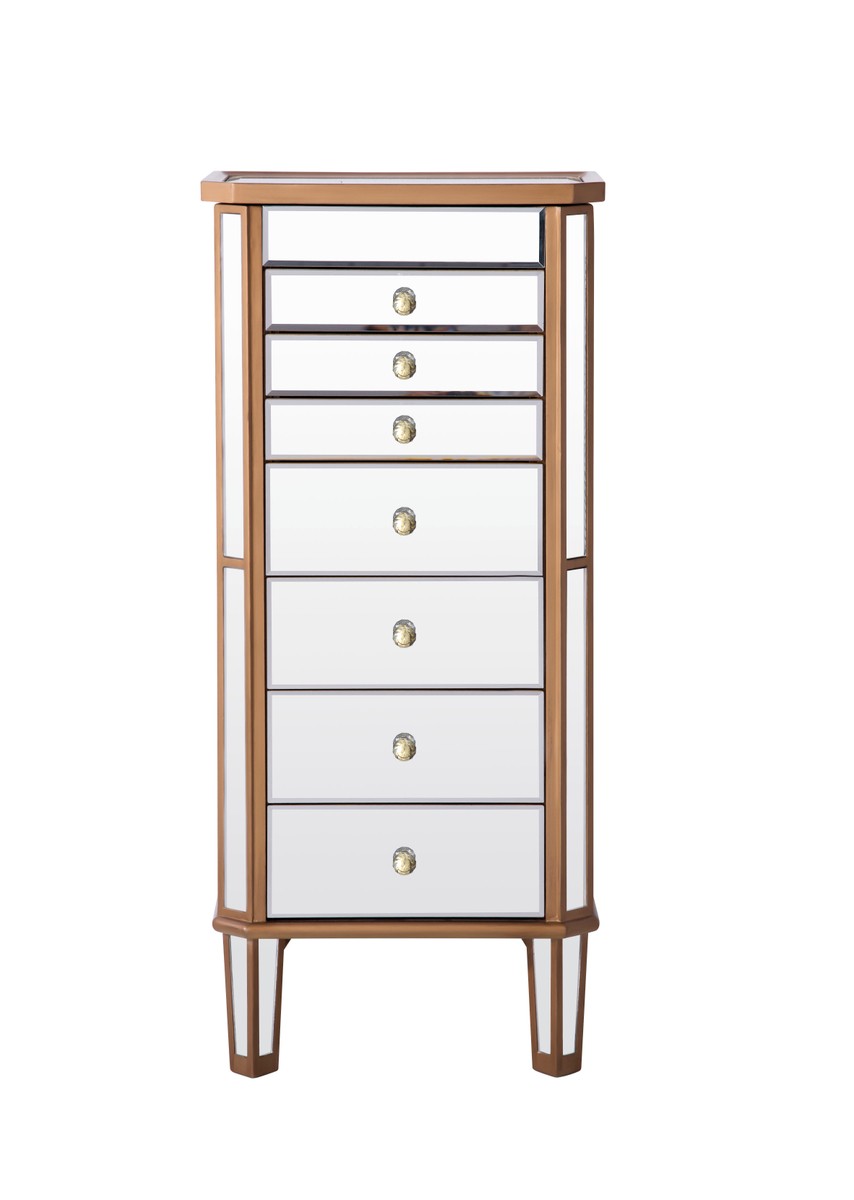 Elegant Lighting - MF6-1103GC - Jewelry Armoire - Contempo - Hand rubbed antique gold