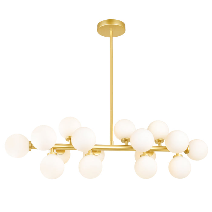 CWI Lighting LED Chandelier from the Arya collection in Satin Gold finish